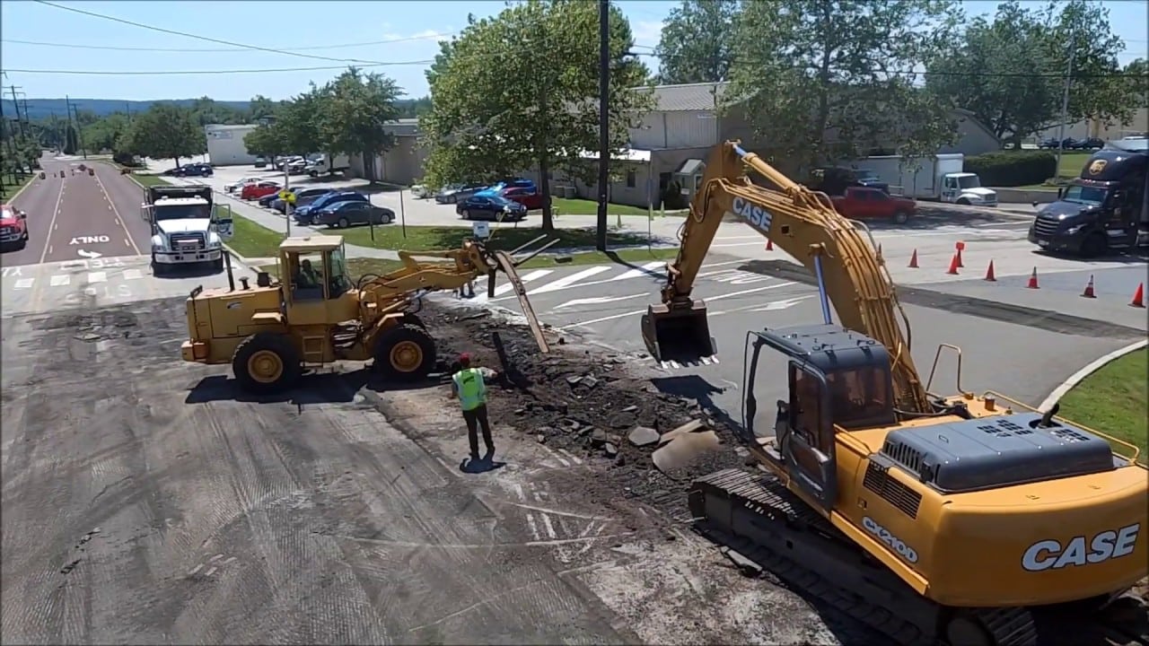 Working Down the Street at Station Ave